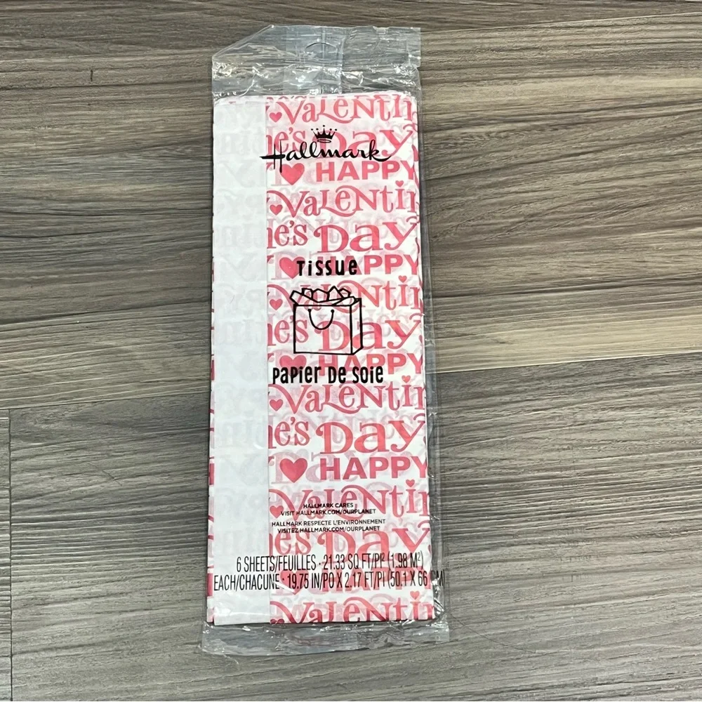 3 Packages Hallmark Happy Valentine's Day Tissue Paper 18 Sheets total
